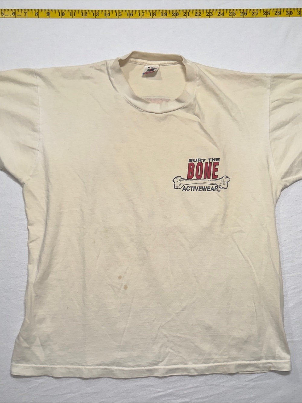 1980s humour workout graphic shirt Activewear Cream T-Shirt single stitch